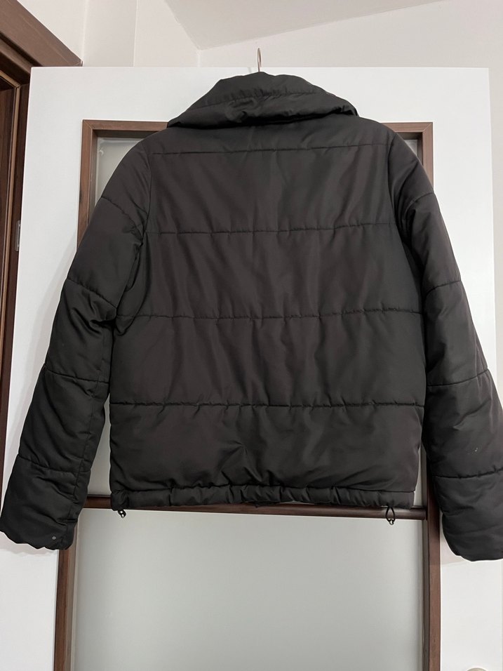 Siyah Fermuarlı Kadın mont - Görsel 5