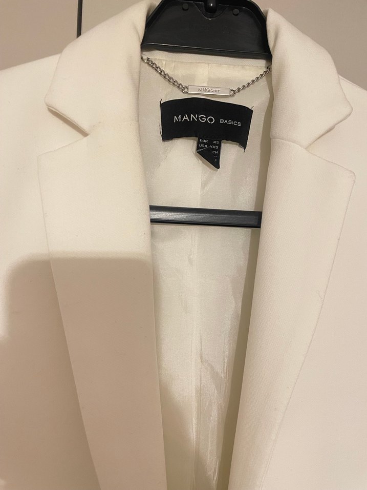 Mango Beyaz Kadın Blazer Ceket - Görsel 4
