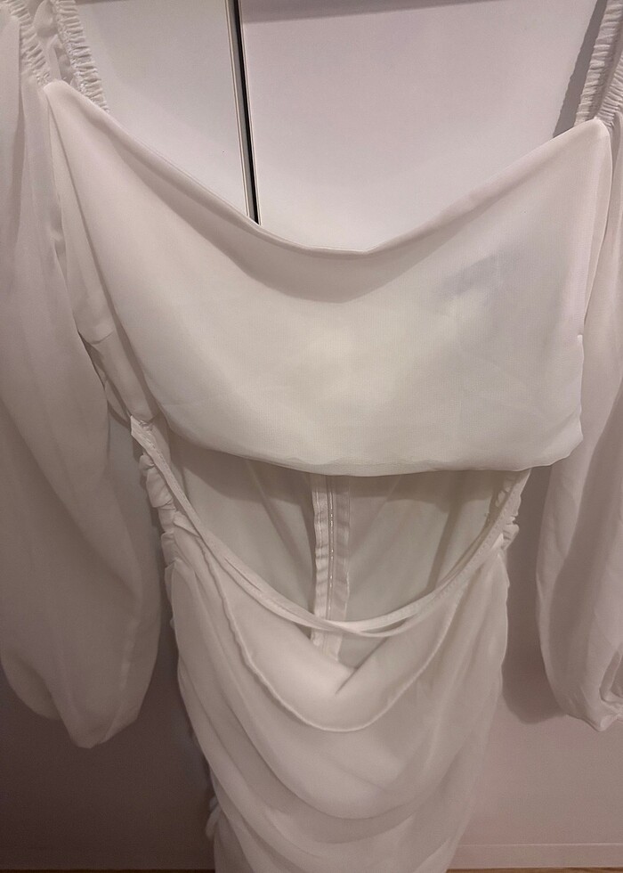 Beyaz Abiye Elbise - Görsel 2