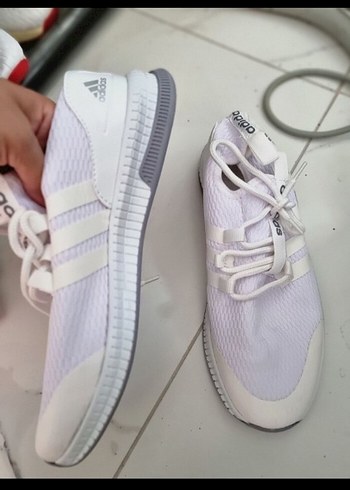 Beyaz Adidas  Spor Ayakkabı Velcro - Görsel 3