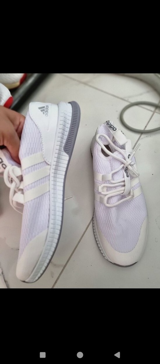 Beyaz Adidas  Spor Ayakkabı Velcro - Görsel 3