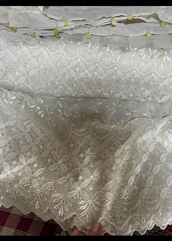 Beyaz Nakışlı Perde en  3.10. uzunluk 1.80 - Görsel 6