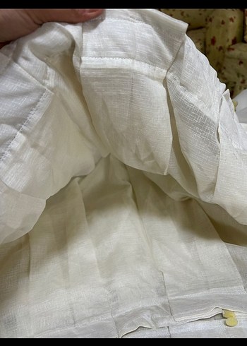 Beyaz Nakışlı Perde en  3.10. uzunluk 1.80 - Görsel 4