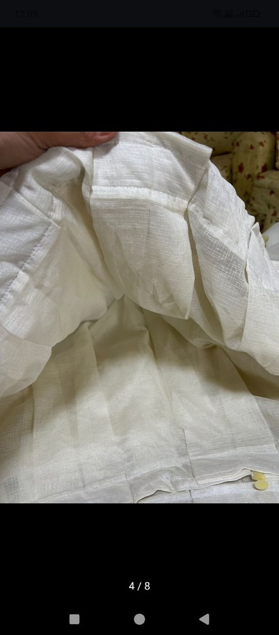 Beyaz Nakışlı Perde en  3.10. uzunluk 1.80 - Görsel 4