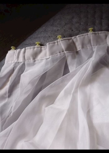 İşlemeli Bohem Beyaz Tül Perde - Görsel 3