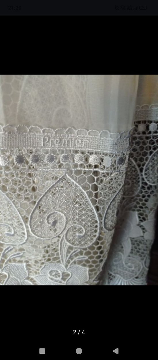 İşlemeli Bohem Beyaz Tül Perde - Görsel 2