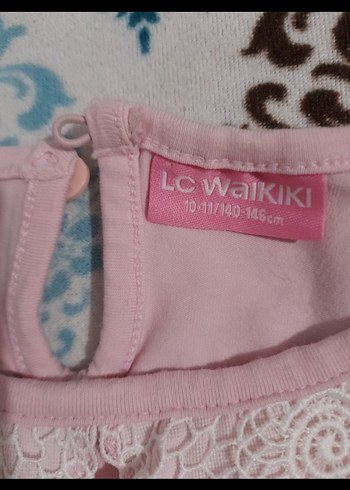 Kız Çocuk Pembe Dantel Detaylı Tişört - Görsel 3