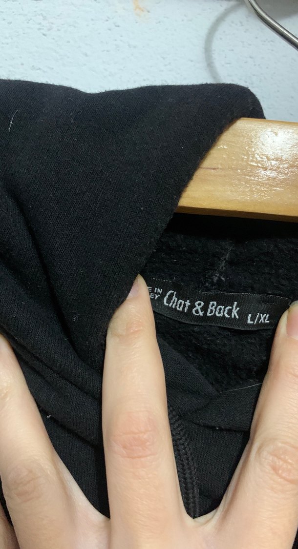 Siyah Kapüşonlu Kadın Sweatshirt - Görsel 2