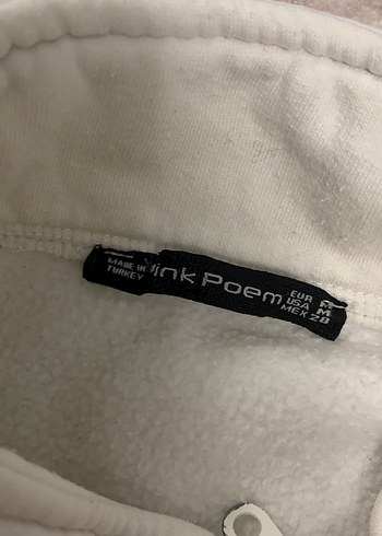 Gri Baskılı Kadın Sweatshirt Yarım Fermuarlı - Görsel 3