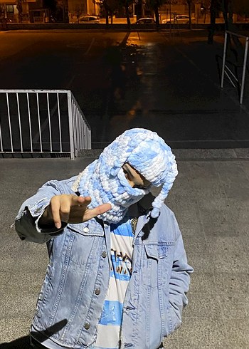 Wegh Balaclava Maske (MAVİ-BEYAZ) - Görsel 3