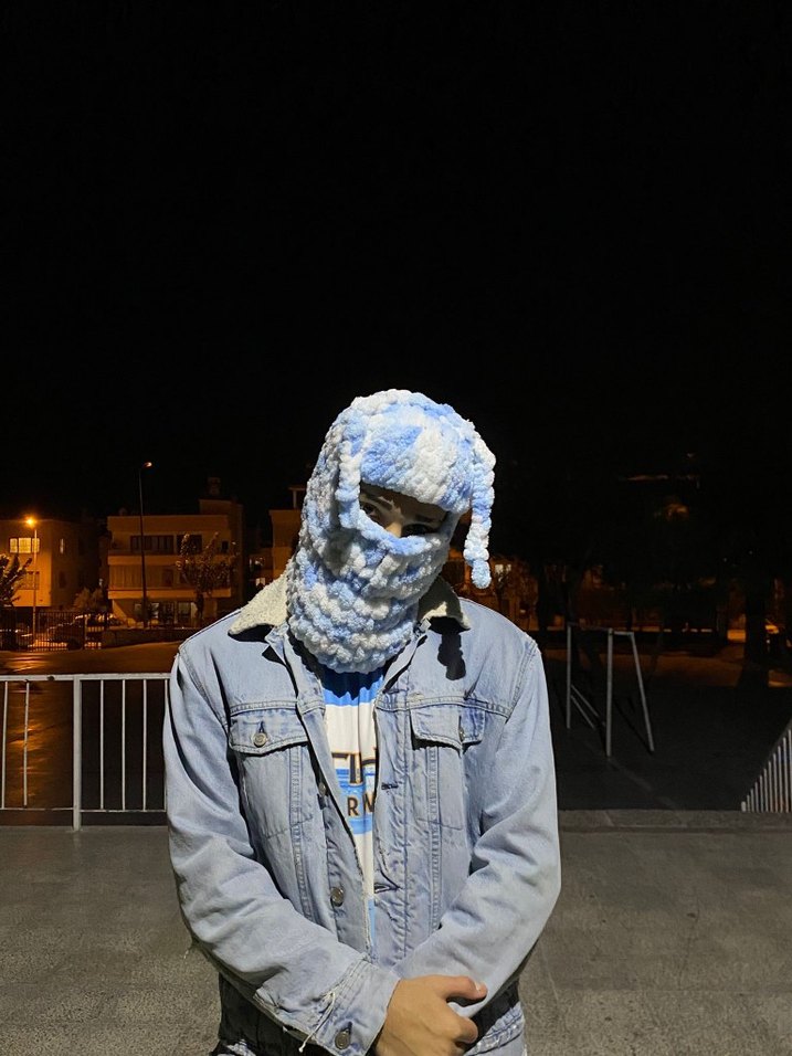 Wegh Balaclava Maske (MAVİ-BEYAZ) - Görsel 5