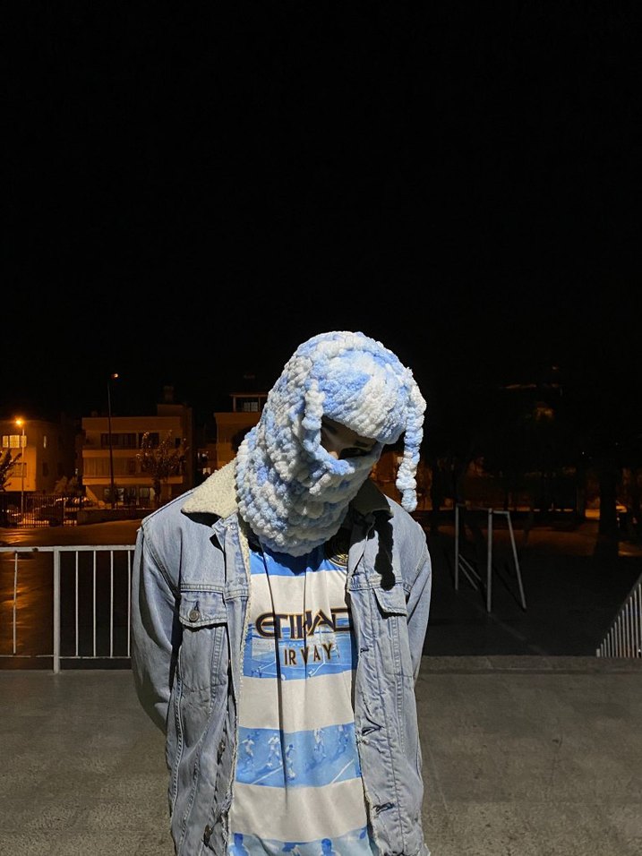 Wegh Balaclava Maske (MAVİ-BEYAZ) - Görsel 2