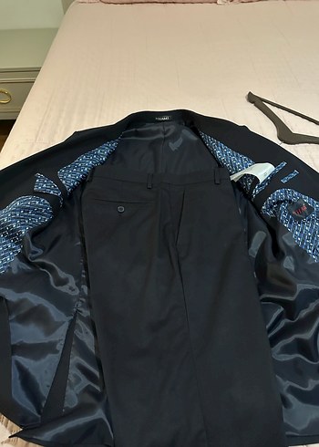 Bordo Düz Desen Erkek Ofis Takımı - Görsel 7