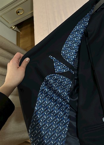 Bordo Düz Desen Erkek Ofis Takımı - Görsel 3