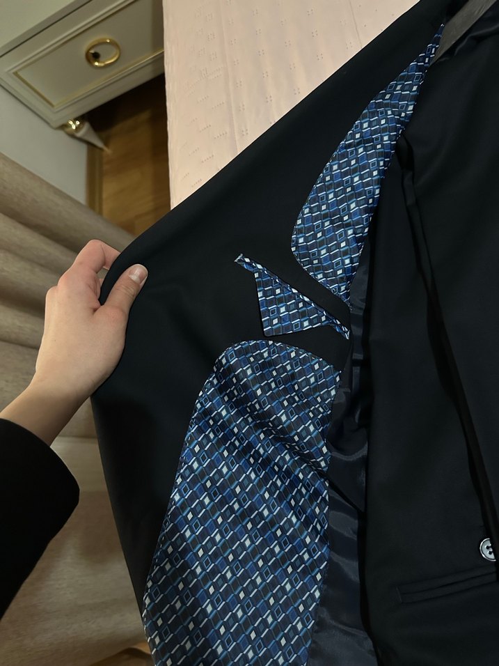 Bordo Düz Desen Erkek Ofis Takımı - Görsel 3