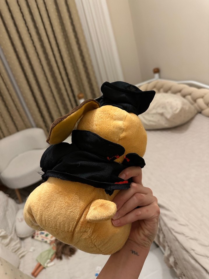 Mezuniyet Kepiyle Kahverengi Peluş Oyuncak - Görsel 4