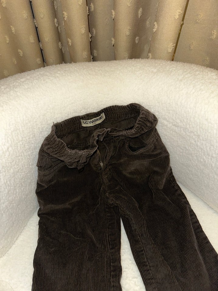 Kahverengi  Erkek Çocuk Kadife Pantolon - Görsel 3