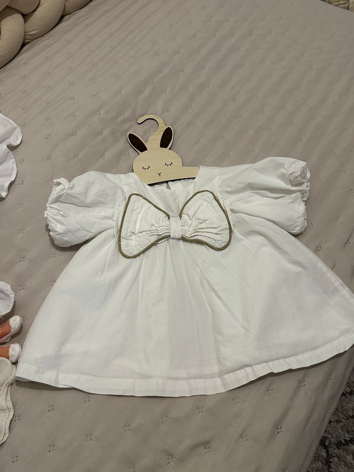 Bebek fiyonk elbise - Görsel 3