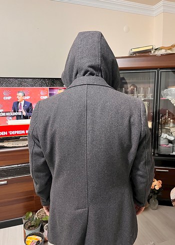 Altınyıldız Gri Erkek Midi Boy Kaban - Görsel 5