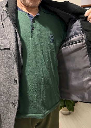 Altınyıldız Gri Erkek Midi Boy Kaban - Görsel 2