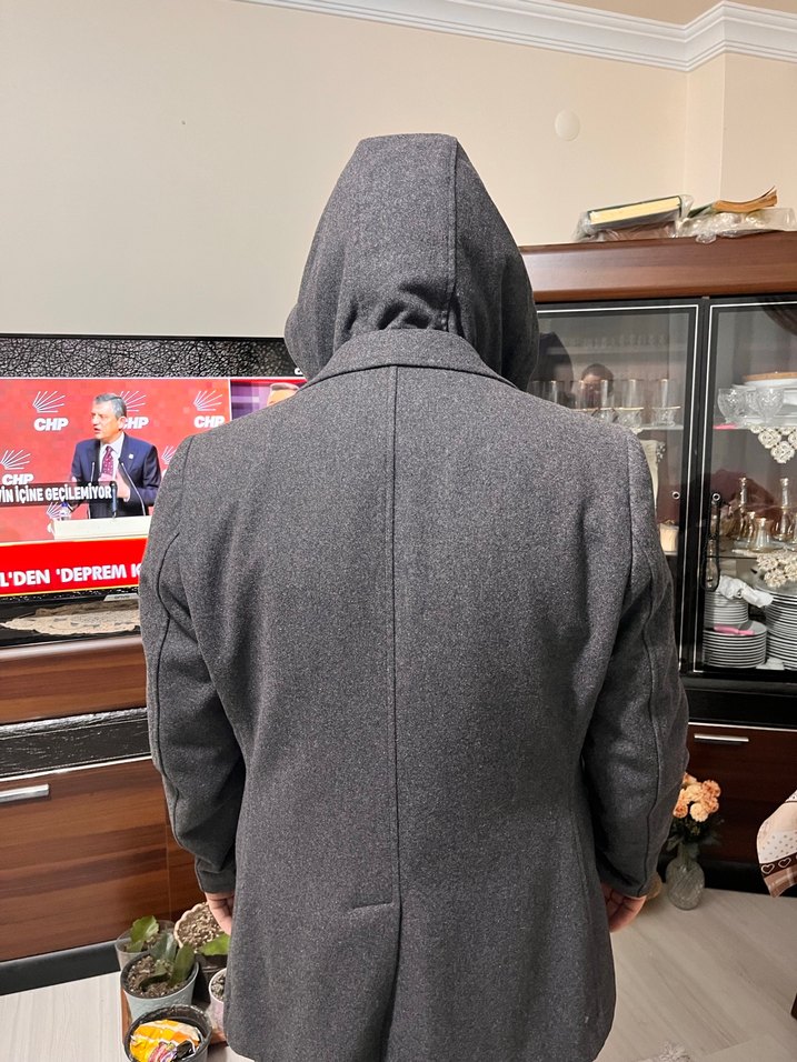 Altınyıldız Gri Erkek Midi Boy Kaban - Görsel 5