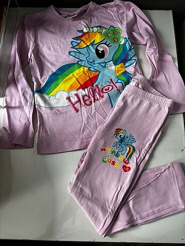 My little pony rainbow dash pijama takımı