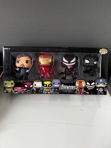 Marvel funko pop iron man venom dr strange spider man