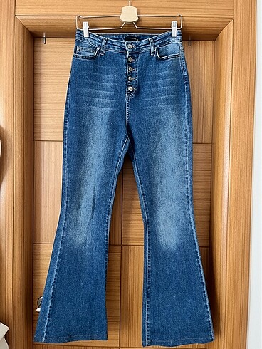 Likralı yüksek bel pantolon