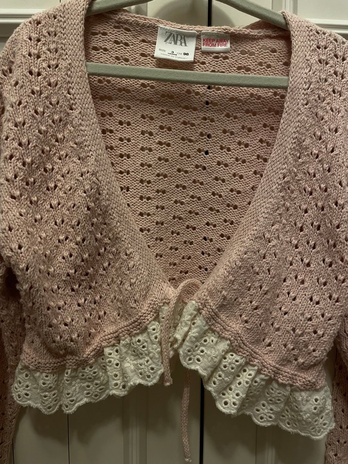 Zara Pembe Örgü  Kız Bolero 3 yaş - Görsel 2