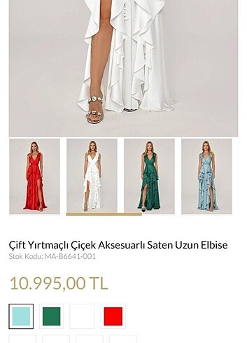Alfabeta Beyaz uzun abiye