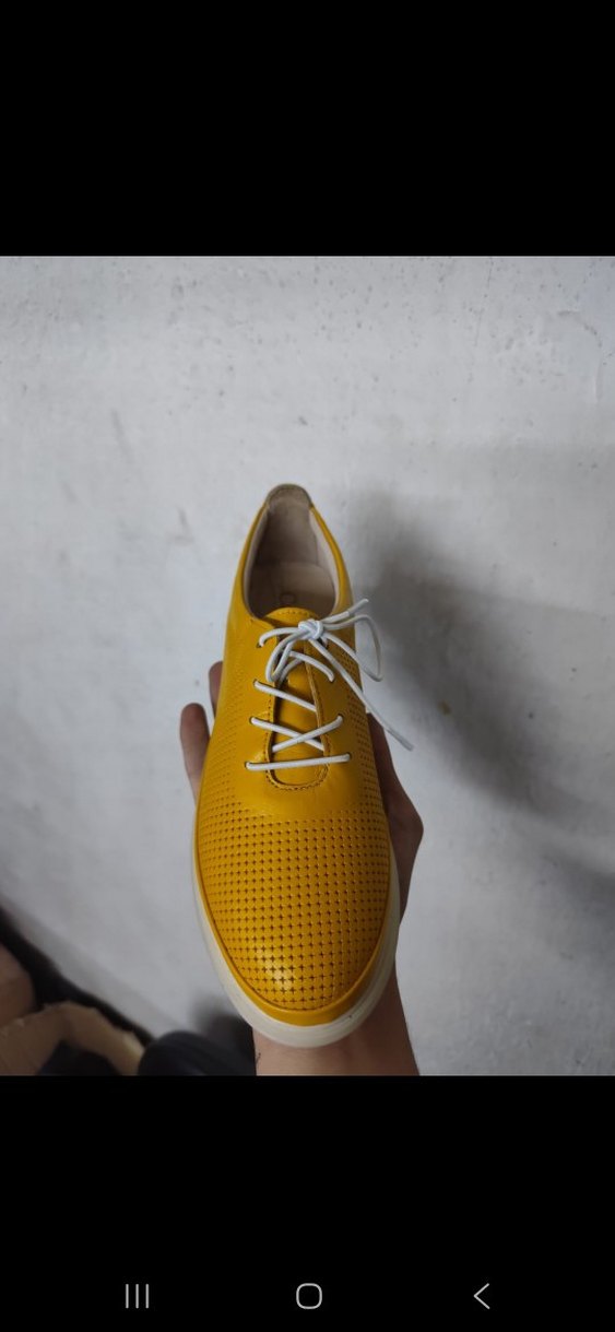 Sarı Bağcıklı Kadın Spor Ayakkabı - Görsel 3