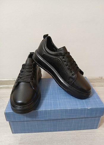 Siyah Bağcıklı Erkek Street Wear Spor Ayakkabı - Görsel 2