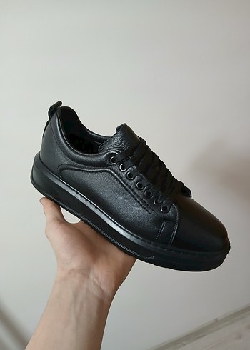 Siyah Bağcıklı Erkek Street Wear Spor Ayakkabı - Görsel 3