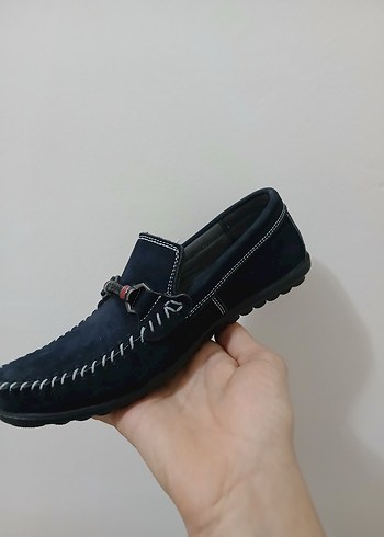 Koyu Mavi Süet Tokalı Erkek Günlük Ayakkabı - Görsel 3