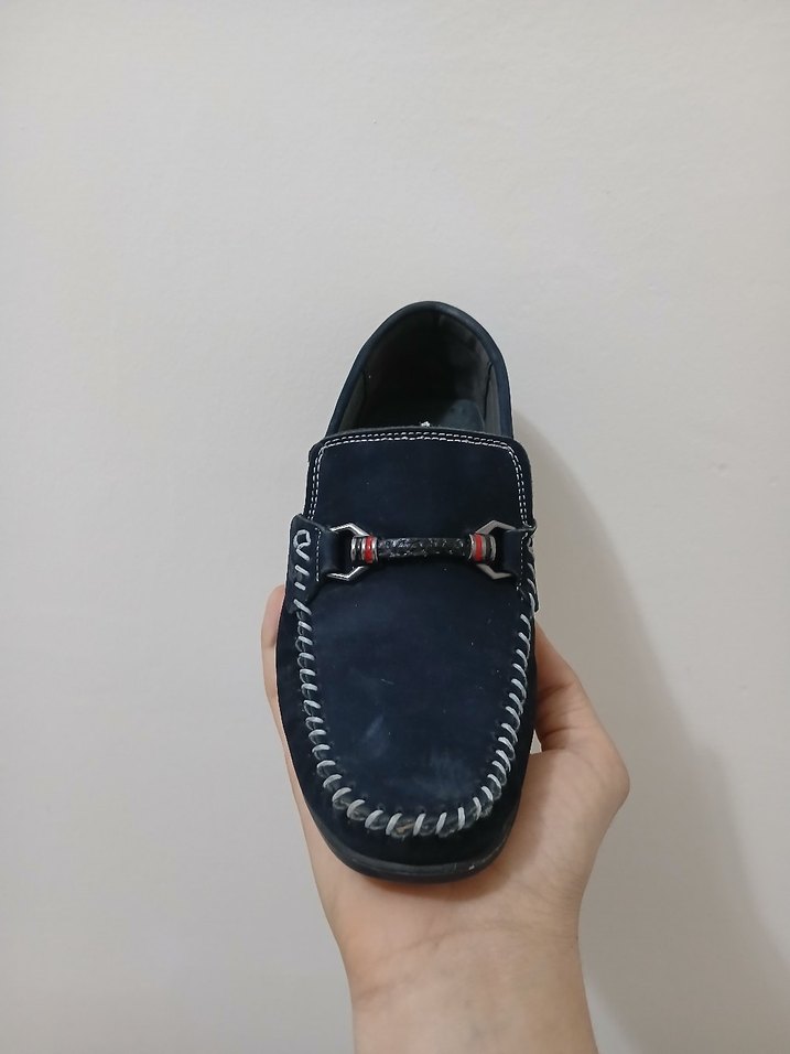 Koyu Mavi Süet Tokalı Erkek Günlük Ayakkabı - Görsel 2