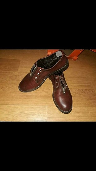 şık fermuar modelli ayakkabı