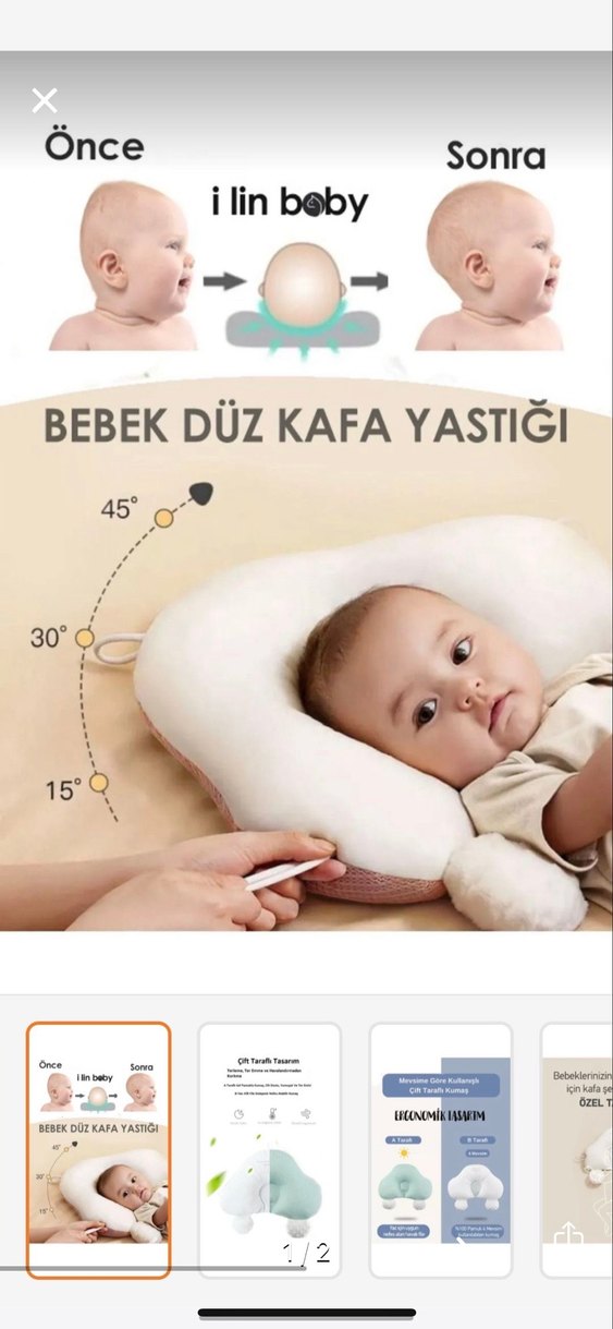 Çift Taraflı düz kafa yastıgı - Görsel 2