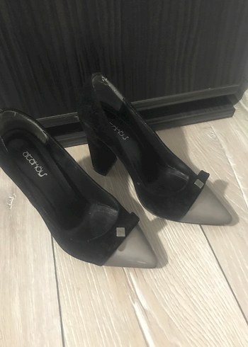 Siyah Topuklu Kadın Stiletto - Görsel 2
