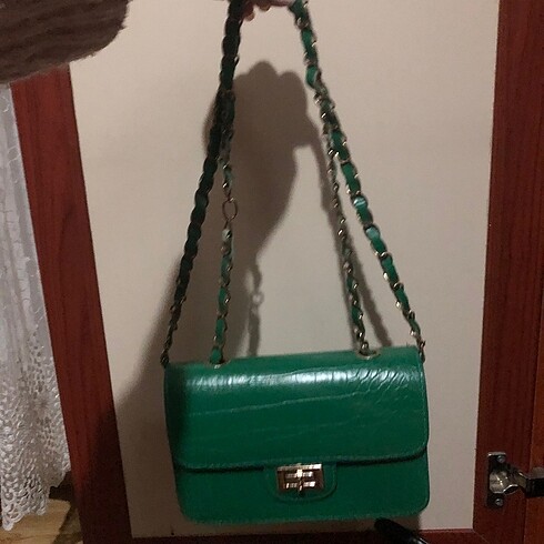 Yeşil kol çantası