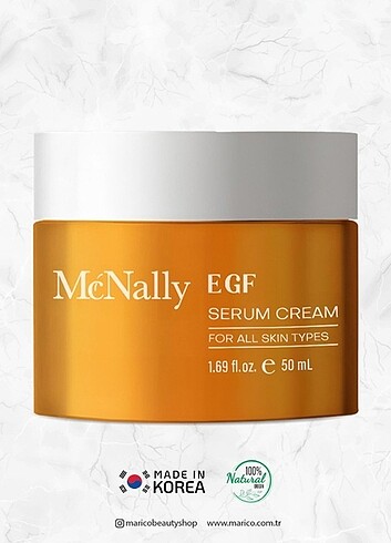 Oligopeptid Epidermal Büyüme Faktörlü EGF Serum Krem MADEIN KORE