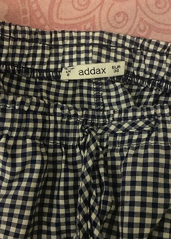 Addax Lacivert Ekose Kadın Pantolon