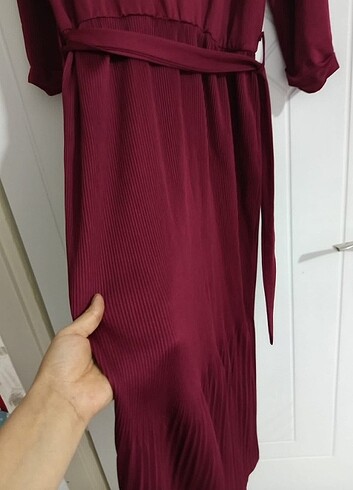 42 Beden bordo Renk Uzun elbise 