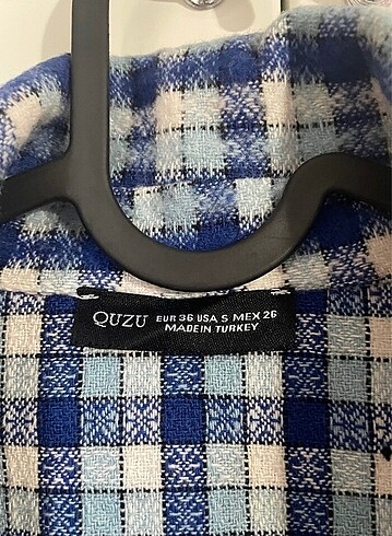 s Beden Quzu ekose desenli ceket