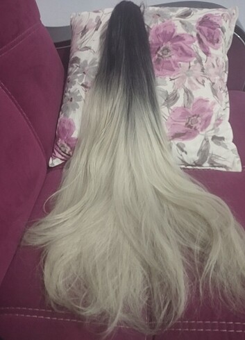 80 cm at kuyruğu platin sarısı tokalısaç