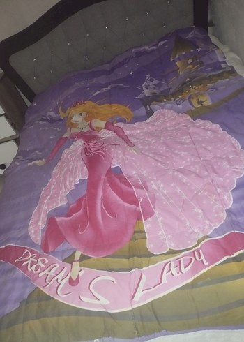 Taç Pembe Baskılı Nevresim Takımı