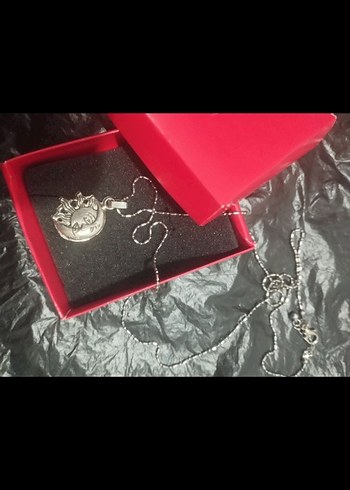 swarovski 925 ayar vintage güneş sembolü kolye