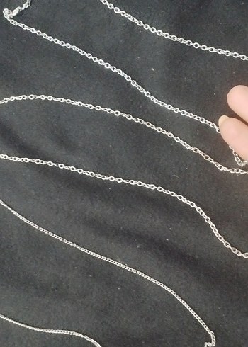 3 adet çelik zincir kolyeler - Görsel 4