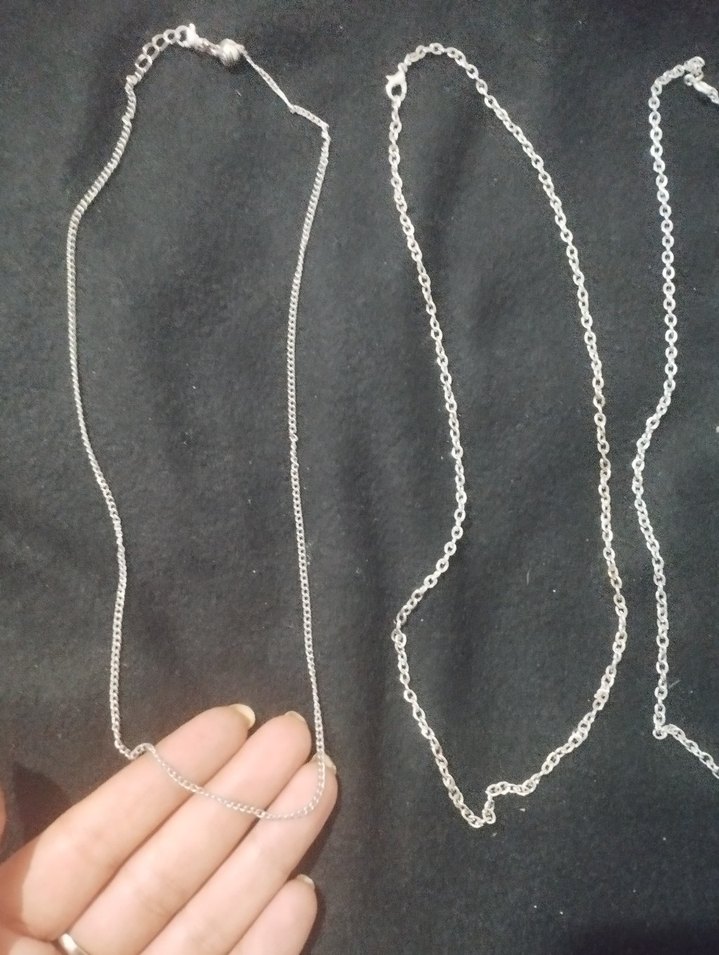 3 adet çelik zincir kolyeler - Görsel 2