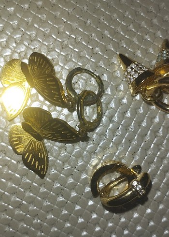 3 adet çelik küpe ışıl ışıl - Görsel 2