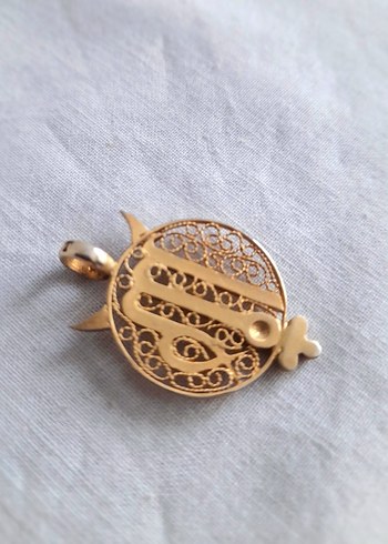 Altın Kaplı Gümüş Başak Burcu Kolye Ucu - Görsel 3